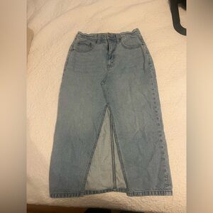 abercrombie and fitch midi denim skirt size 2